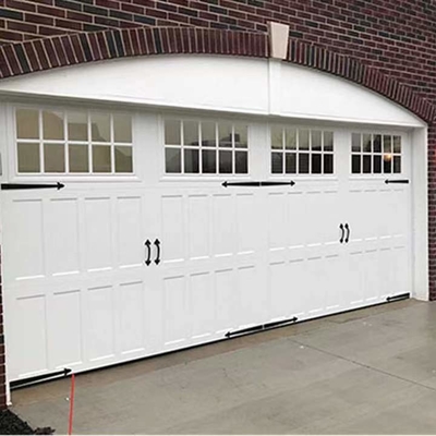 Porte Frameless de garage de fer travaillé de PVC d'appartement avec le miroir