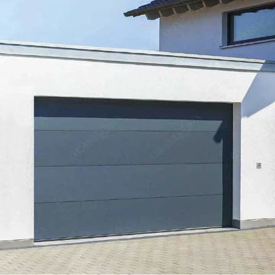 Petit pain en acier automatisé extérieur contemporain de noir de porte de garage vers le haut de porte avec le moteur