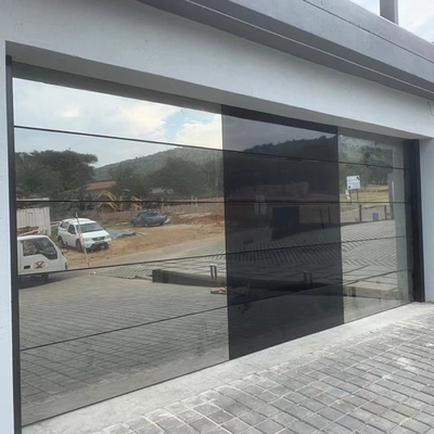 12 16 portes en verre à pleine vue en aluminium de garage de 18 pieds Frameless