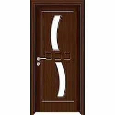 Porte d'entrée en bois d'acajou en bois ignifuge de PVC WPC d'ABS de la porte HDF de forces de défense principale