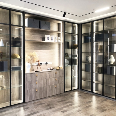Cabinet en bois modulaire pliable réglable de stockage de garde-robe dans le salon