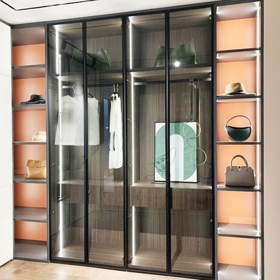 Cabinet en bois modulaire pliable réglable de stockage de garde-robe dans le salon