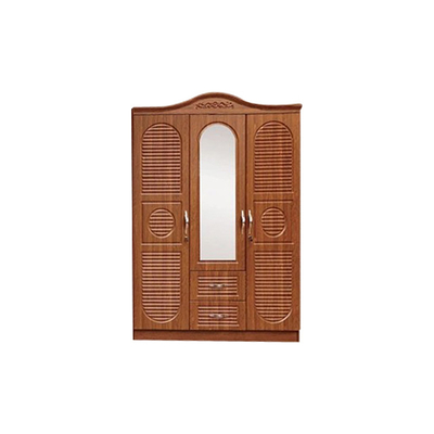 Cabinet multi 2 3 de conseil de forces de défense principale de couleur de texture de PVC placard de 4 portes avec le miroir