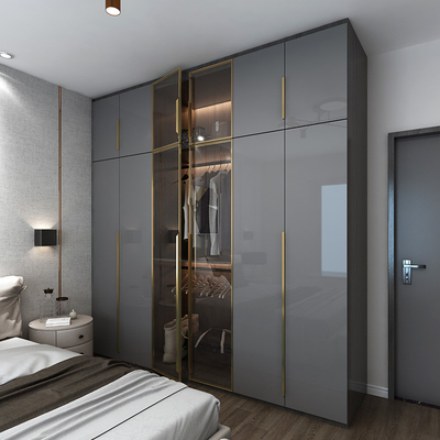 le carton gris de mélamine de 18mm a adapté le meuble de rangement aux besoins du client individuel de chambre à coucher de garde-robe
