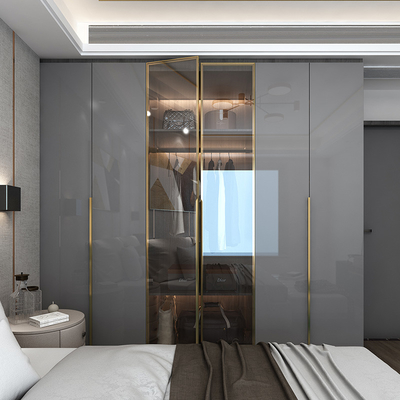 le carton gris de mélamine de 18mm a adapté le meuble de rangement aux besoins du client individuel de chambre à coucher de garde-robe