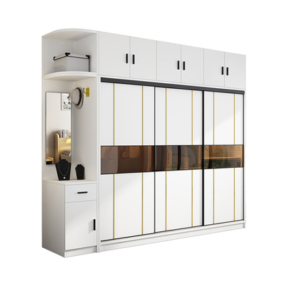 TESIA a adapté le meuble de rangement aux besoins du client en verre de porte coulissante de meubles de chambre à coucher de garde-robe