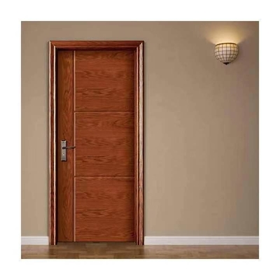 Le chêne en bois de noix de porte de forces de défense principale de PVC WPC plaquent les portes internes affleurantes