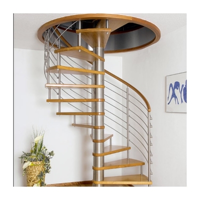 L'escalier hélicoïdal en acier en verre du grenier A3 de bandes de roulement a stratifié les escaliers en spirale de verre trempé