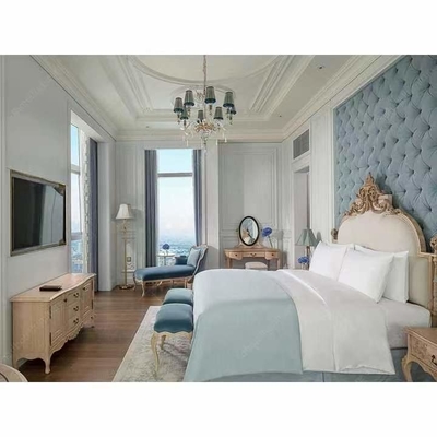 Chambre à coucher de villa découpée par style européen à extrémité élevé de meubles d'hôtel de FSC