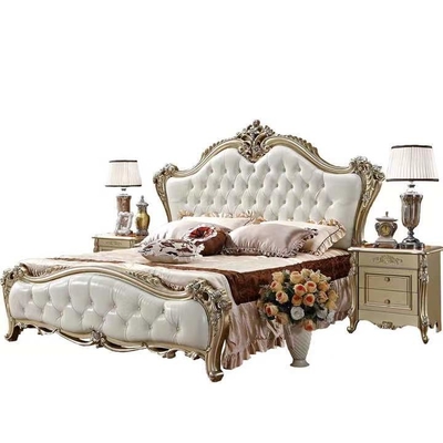 chambre à coucher classique antique d'hôtel de 180x200CM de lit à extrémité élevé de salon