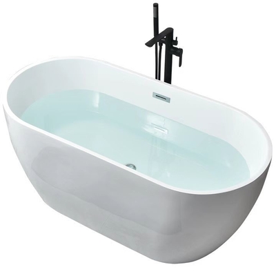 Le centre d'OEM vidangent la baignoire libre acrylique ovale pour de petites salles de bains