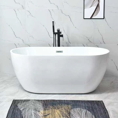 Le centre d'OEM vidangent la baignoire libre acrylique ovale pour de petites salles de bains