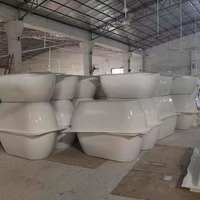 baquet de trempage de baignoire de 1.5m d'acrylique de résine extérieure solide libre moderne de pierre