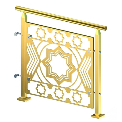 Balustrade inoxydable de clôture décorative de plaque d'acier de balustre en métal fait sur commande solides solubles pour des escaliers