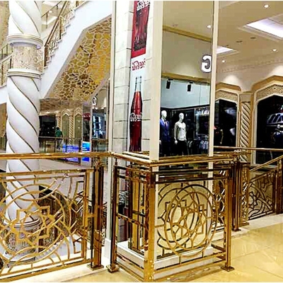 Balustrade inoxydable de clôture décorative de plaque d'acier de balustre en métal fait sur commande solides solubles pour des escaliers