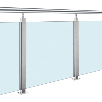 Balustrade en verre d'acier inoxydable de balcon d'OEM avec la balustrade en bois