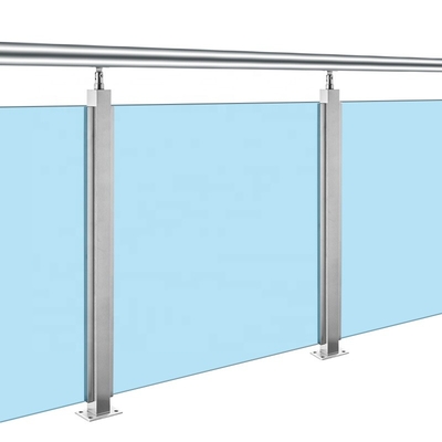 Balustrade en verre d'acier inoxydable de balcon d'OEM avec la balustrade en bois