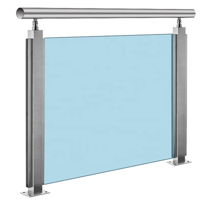 Balustrade en verre d'acier inoxydable de balcon d'OEM avec la balustrade en bois
