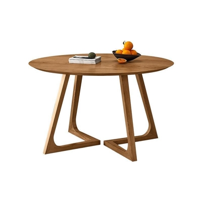 Table de salle à manger du diamètre 120cm et ensemble en bois ronds de chaise pour la villa de cour