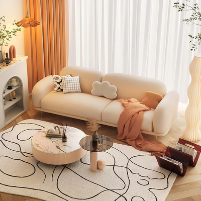 Salon Sofa Sectional Simple Modern Furniture de Seater de la flanelle 3 d'appartement