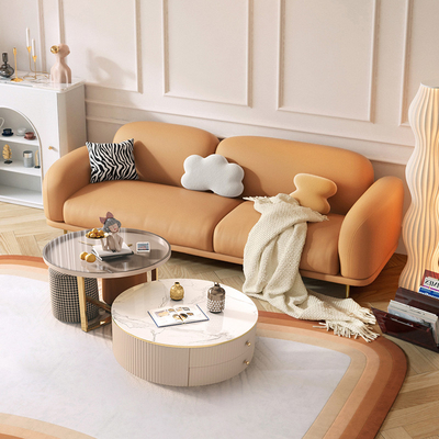 Salon Sofa Sectional Simple Modern Furniture de Seater de la flanelle 3 d'appartement