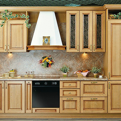Placard en bois solide libre de cuisine de style de la CE de Ministère de l'Intérieur de formaldéhyde américain de Cabinets
