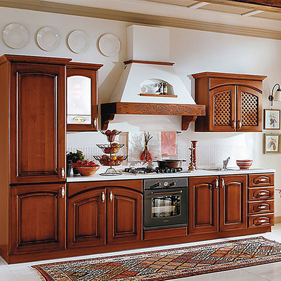Placard en bois solide libre de cuisine de style de la CE de Ministère de l'Intérieur de formaldéhyde américain de Cabinets