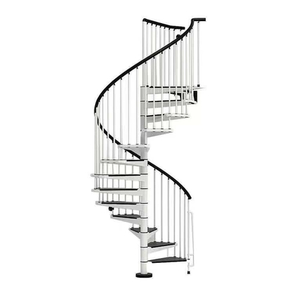 Escalier en verre intérieur d'acier inoxydable d'escalier en spirale d'économie de l'espace de largeur d'OEM 300mm