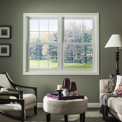 Double américain Hung Windows For House de style de fenêtre d'alliage d'aluminium de verre trempé