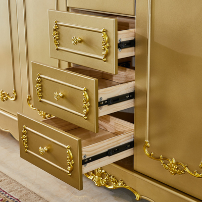 Organisateur de luxe de cabinet de chambre à coucher d'économie de l'espace de garde-robe adapté aux besoins du client par contreplaqué
