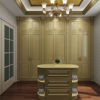 Garde-robe en bois de stockage de garde-robe moderne de chambre à coucher de noix de chêne rouge belle