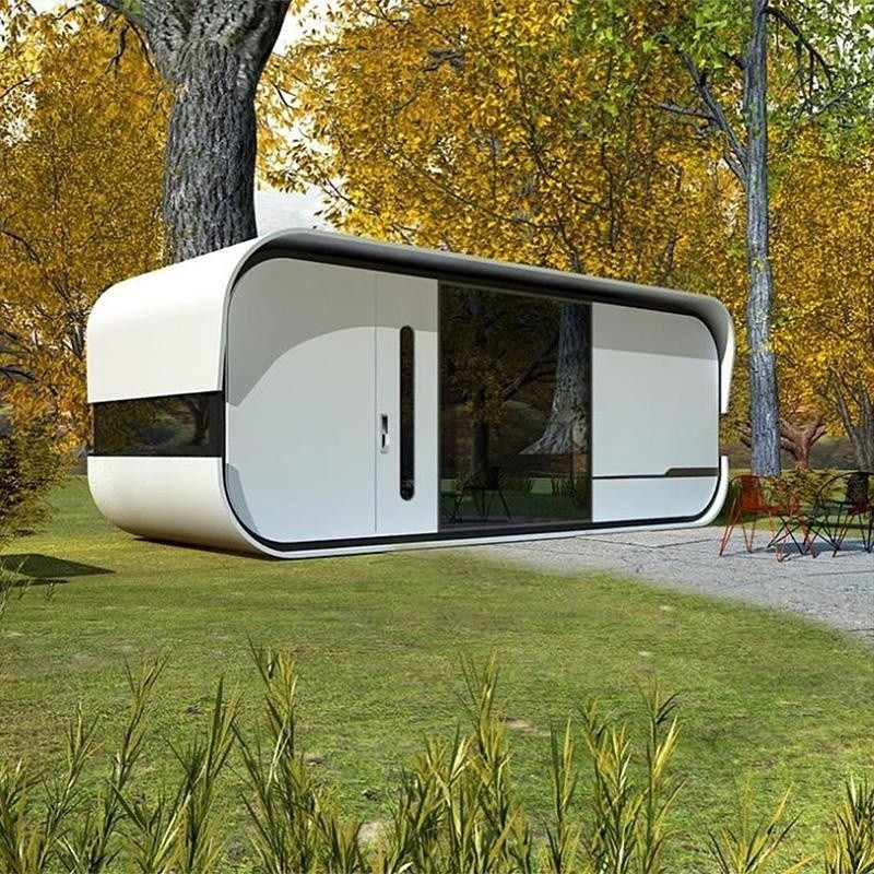 Maison modulaire de cosse de récipient de café de magasin préfabriqué de magasin mobile de magasin mobile de verre trempé de structure métallique
