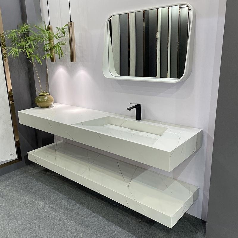 Évier de lavabo de nouvelle de conception de lavabo double de couleur salle de bains sanitaire blanche italienne d'articles