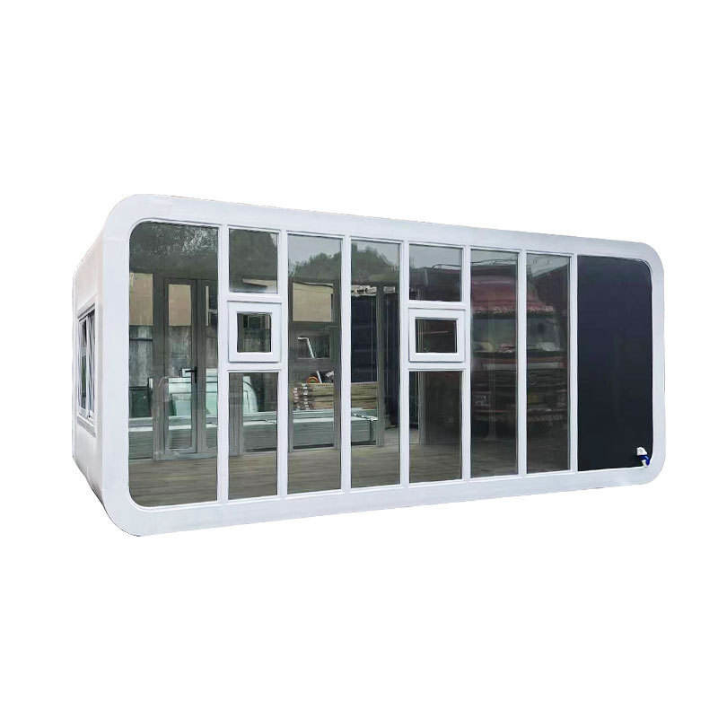 Maison préfabriquée en acier de luxe Capsule d'espace blanc Cabine Apple Container maison pour le camping
