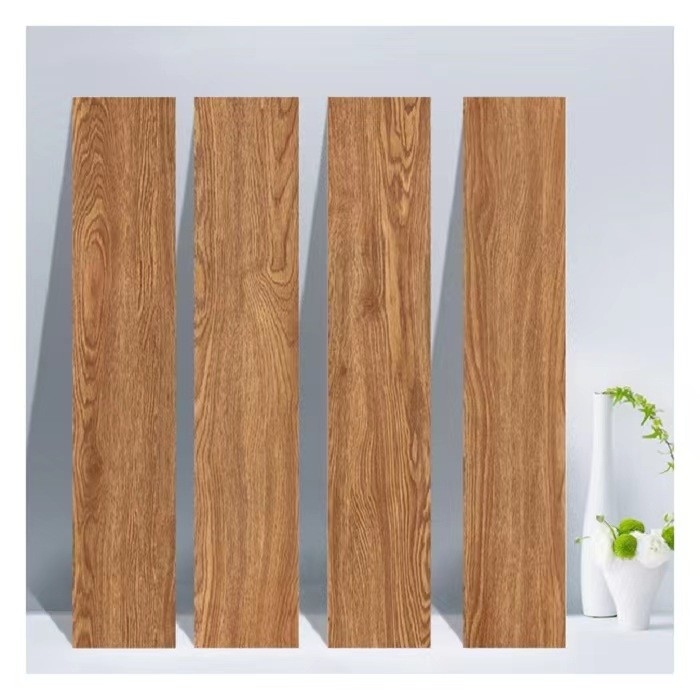 Carrelages auto-adhésifs de vinyle de planches en bois de peau et de bâton de preuve de glissement 6x36 »