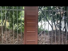 Porte en bois en bois de la mélamine HDF de chambre d'hôtel de forces de défense principale de portes intérieures de Chambre de la noix moderne la plus tardive de conception simple