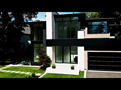 Nouvelle porte d'entrée moderne en acier forgé balançoire unique en aluminium pleine vue verre Pivot métal fer entrée Doo