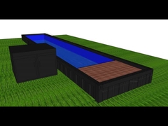 Piscine de conteneur de lumière LED 24V modifiée préfabriquée mobile de 40 pieds